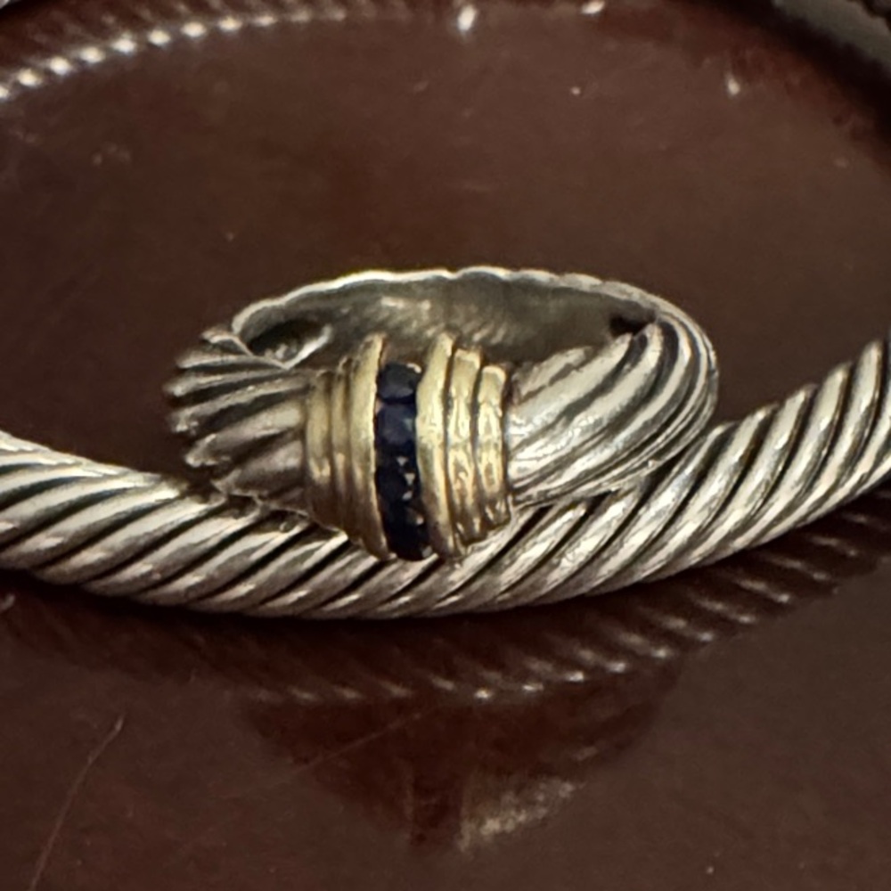 David Yurman Vintage Sapphire Ring Sz 7